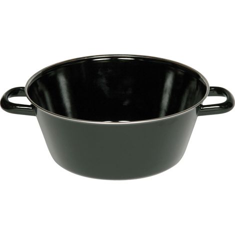 Riess Classic Schmalzpfanne Halbtief Ø20cm Emaille Schwarz Induktion (1/5)
