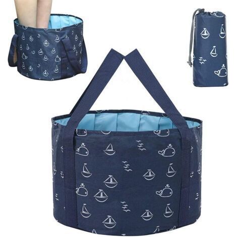 FENOPLASTICABassin pliant, baignoire de voyage portable pour tremper les pieds, seau pliable multifonctionnel étanche pour les voyages en plein air, le camping, la randonnée, la pêche, la plage (26 L, (1/5)