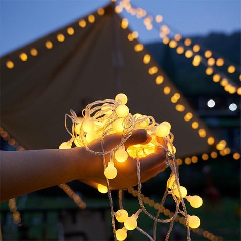 Guirlande lumineuse extérieure de 10 m avec 80 LED pour camping et fêtes (1/5)