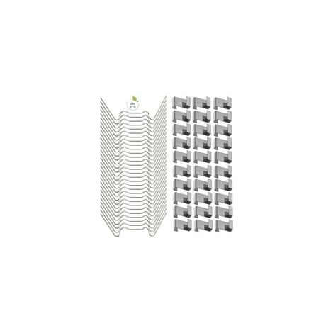 100 Gewächshausclips für Glas, Gewächshausfensterclips aus Edelstahl, Gewächshauszubehör (50 Stück Drahtclips aus Edelstahl 304, 50 Stück Überlappungsclips aus Edelstahl) (1/4)