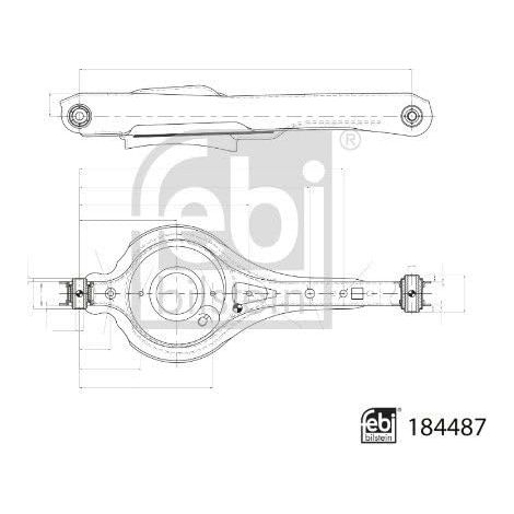 Brazo de suspensión de la rueda trasera FEBI BILSTEIN FE184487