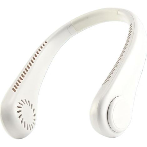 Ventilateurs de cou portables, Mini ventilateur de cou sans lame, léger et silencieux, multicolore(White 1pc)