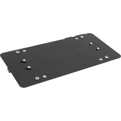 Support Plaque Immatriculation Noir Inox Support Treuil pour Voitures Camions Motos (1/5)