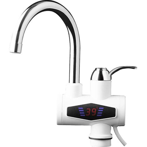 Chauffe-eau instantané robinet mixeur eau chaude froide, affichage numérique, prise UE, pour cuisine domestique (1/5)