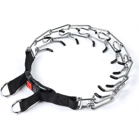 Collier Etrangleur pour Chien(3.5 mm x 50 cm), Réglable Anti Aboiement Chien, Nylon Collier de Dressage Réglable pour Gros Chien Animal Domestique, Métal Collier Dressage Chien, Dressage en Plein Air (1/5)