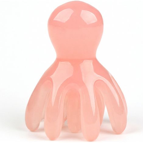 Peine masajeador pulpo 14 dientes rosa grande (1/5)