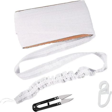 Rüschenband aus Polyester für Gardinen, 30-m-Rolle Gardinenband, Rüschenband für Gardinen, Rüschenband für Gardinen, Rüschenband für Gardinen