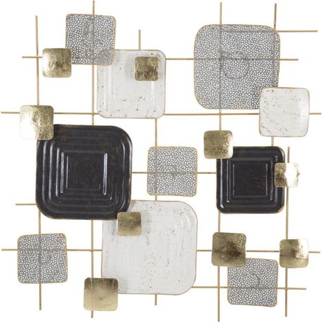 Décoration Murale en Métal "Cubes" 80cm Multicolore (1/5)
