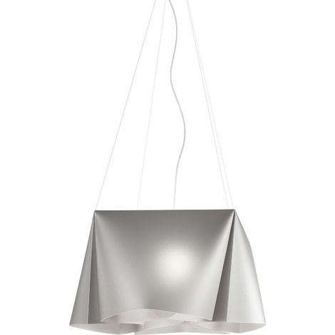 Suspension 3 Lumières Argent en Métal Chromé Cm. 59x31h (1/2)