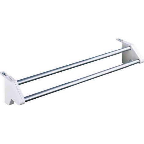Wenko Twin asciugabiancheria per radiatore compatto, argento