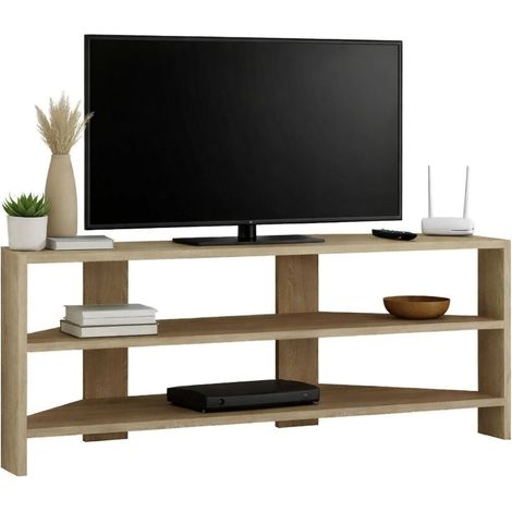 Dmora - Mobile porta TV Alfa, Credenza da soggiorno, Armadio basso per TV, Base parete attrezzata, 114x36h45 cm, Quercia, con imballo rinforzato, con imballo rinforzato