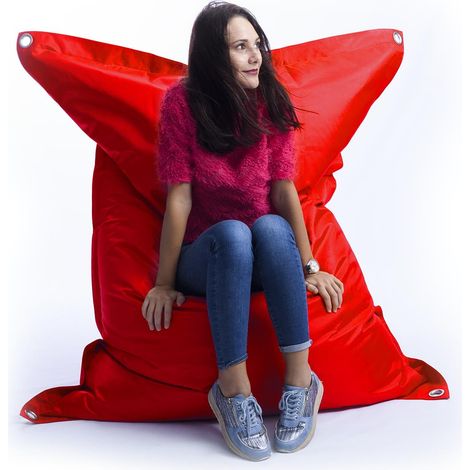 Pouf Extérieur, Outdoor, Jardin, Terrasse, Rouge BiG52 IRON RAW