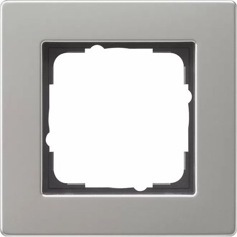 Gira Abdeckrahmen 1f flach Gira E2 Edelstahl 0211335 (1/2)