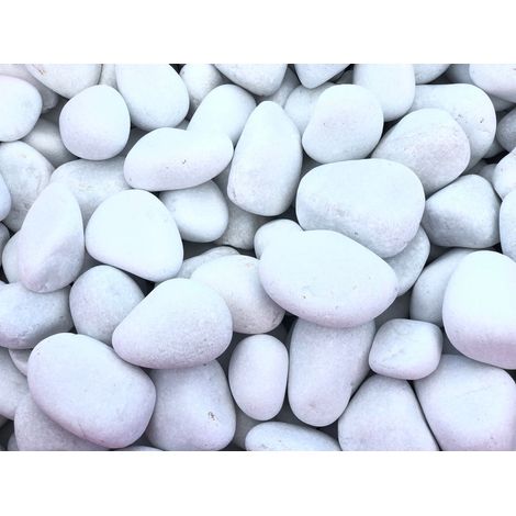 Canto rodado Blanco Premium / Saco 20 kg. / 6-12 mm
