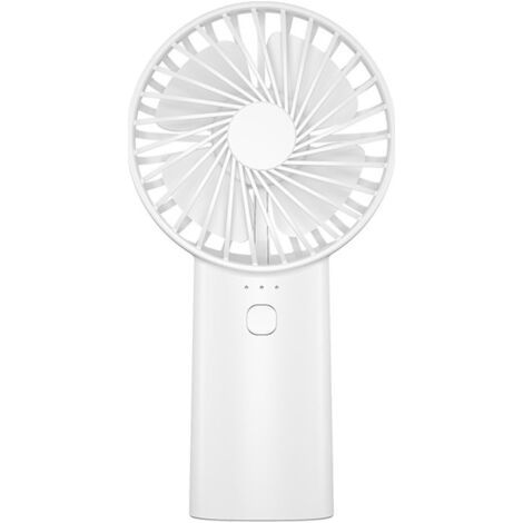 Leistungsstarker, tragbarer 3-Gang-Ventilator mit Taschenlampe, USB-aufladbar, ideal für Reisen, Outdoor und Büro (weiß) (1/4)