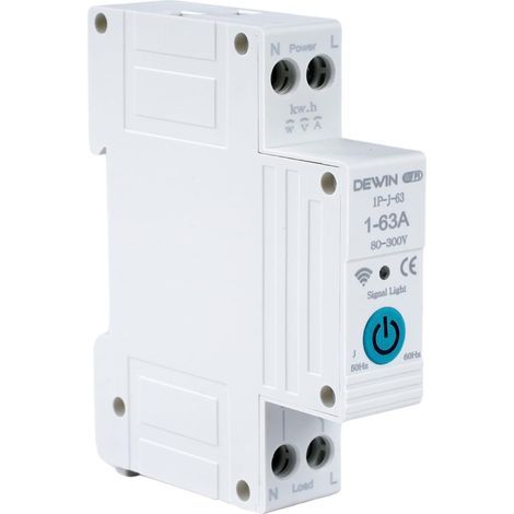 1 Disjoncteur Connecté, Interrupteur WiFi 1P 63A, Mesure Énergie, Contrôle Tuya, Maison Intelligente (1/5)