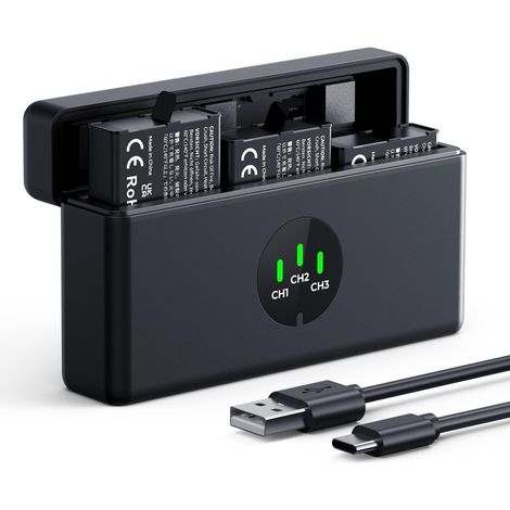 Batterie Extrême Plus (2100 mAh), Chargeur de Batterie Osmo Action 6 Compatible avec Les OSMO Action 6, Action 5 Pro, Action 4, Action 3, OSMO 360 (1/5)