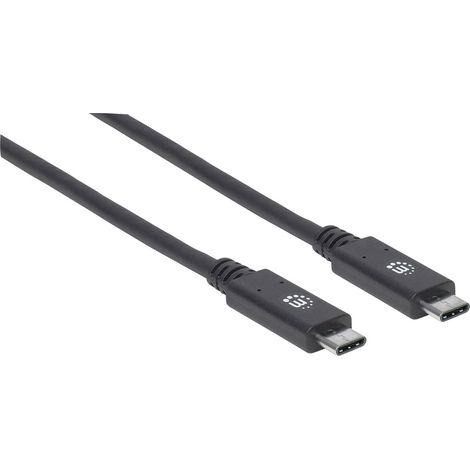Manhattan USB-Kabel USB 3.2 Gen1 (USB 3.0 / USB 3.1 Gen1) USB-C® Stecker, USB-C® Stecker 1.00 m Sch (1/3)