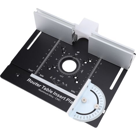 Système de levage pour table de défonceuse, échelles impériales et métriques de 51 mm, plaque d'insertion en alliage d'aluminium avec base de levage pour moteur de 64 à 66 mm de diamètre (1/5)