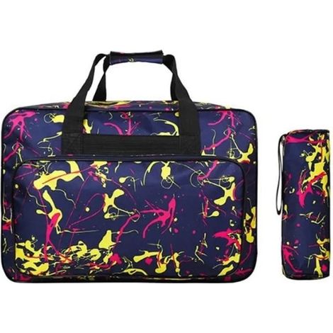 Sac de voyage grande capacité pour machine à coudre, en nylon bleu, portable pour couturières (1/4)