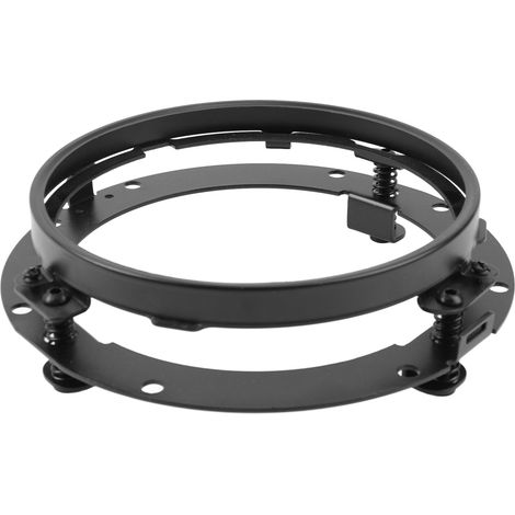 Support LED 7 pouces Noir Bague Trim Phare Moto Support Fixation pour Glide H-D Noir (1/5)