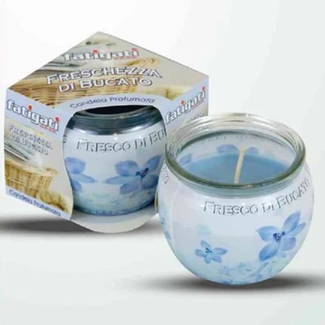 TrAdE Shop Traesio - Set 12pz Candela In Vasetto Vetro Profumo Fresco Di Bucato Per Ambiente Decorativo 295548a - (1/2)
