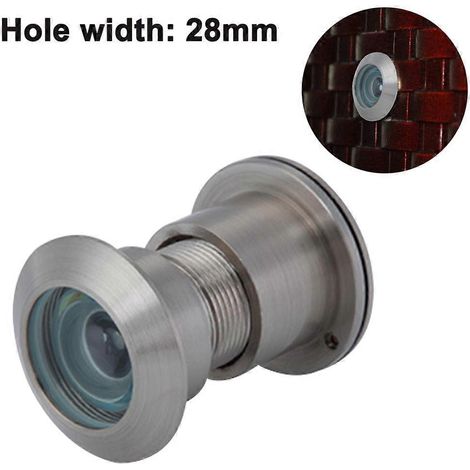 Sécurisez votre entrée en toute confiance grâce à ce judas de porte grand angle de 220°, longueur ajustable pour portes de 41 à 54 mm, cache intimité, en laiton massif et haute définition. (1/4)