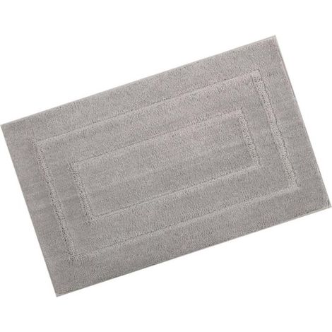 Tappetino da bagno - Grigio - 60x40 cm - Antiscivolo - Tappetino per doccia - Tappetino per WC - Spesso - Tappetino assorbente per bagno - Tappetino per i piedi - Tappetino per WC - Tappetino per pavi (1/5)