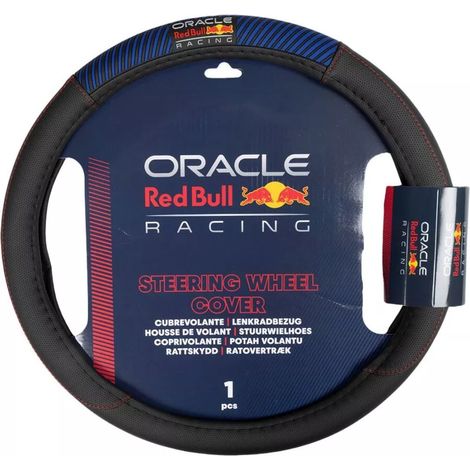 coprivolante auto universale redbull "blended lines" nero e rosso 38 cm
