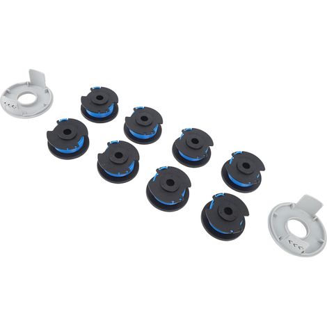 Bobine de fil de rechange pour coupe-bordures RYOB (8 pièces), 2 couvercles inclus