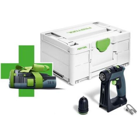 Festool – Perceuse-visseuse sans fil 18V – 3,0Ah Lithium – Moteur Brushless – Couple 40Nm pour acier – Éclairage LED – Coffret Systainer SYS3 M 187 (1/10)