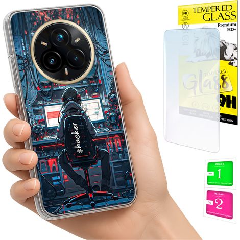 Funda para Realme 14 Pro+ 5G / 14 Pro Plus 5G con cubierta trasera y cristal 9H. (1/5)