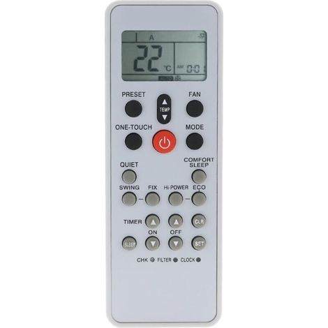 Télécommande climatiseur compatible Toshiba WC-L03SE – remplacement original avec toutes les fonctions, pour modèles récents (1/5)