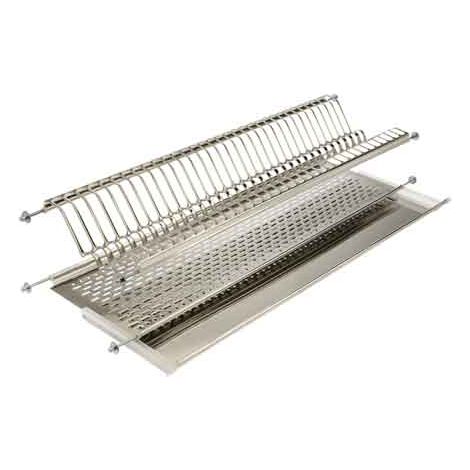 SCOLAPIATTI IN ACCIAIO INOX IN KIT 76 cm