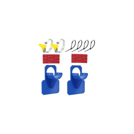 Support Tuyau Piscine 2 Pièces Tuyaux pour Piscine Support Piscines Hors Sol Accessoire avec Collier de Serrage Protection Anti-Torsion en Plastique (1/4)