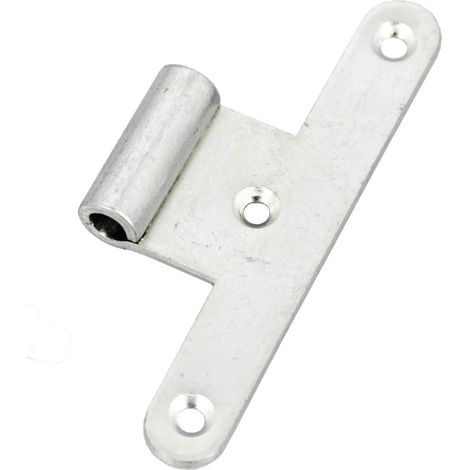 Paumelle universelle femelle réversible 110mm pour bois dur – Acier zingué – Bouts ronds – 81131 – Mermier