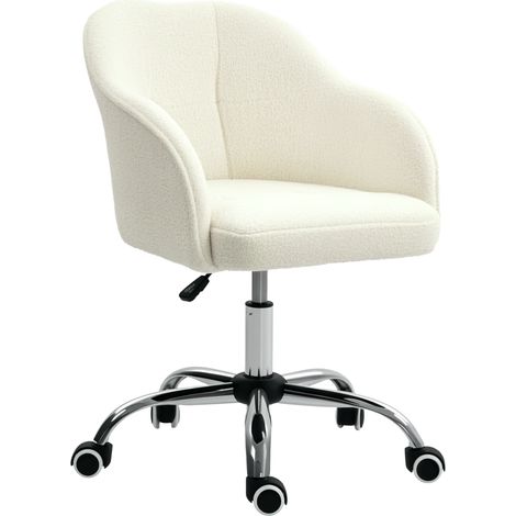 46-56 cm Teddy Fleece Office Chair - Cream (1/5)