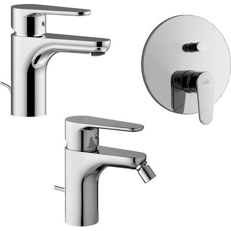 Set miscelatori Paffoni Green lavabo bidet e doccia incasso con deviatore