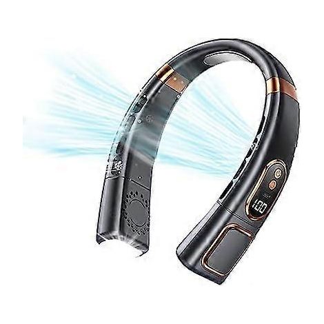 Filiyano-Ventilateur de cou portable avec fonction de refroidissement par la glace, affichage LED, 5 vitesses, 3 modes d'éclairage, charge rapide (1/5)