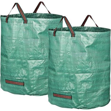 272-Liter-Gartensäcke mit Griffen, wasserdicht, freistehend, faltbar, robust und langlebig, 2er-Set (1/4)