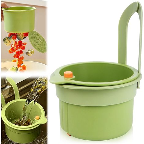 Sink Basket Strainer, Space Saving Drain Food Catcher, Hangable Clog Proof Sinks Strainer, Easy to Clean Baskets for Home, Kitchen, Shower, RV, Bathroom, Outdoor, and Many Moree (vert-1Stk)