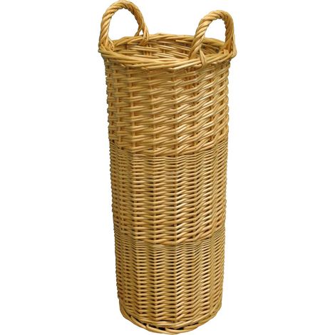 Woven Willow Wicker Umbrella and Walking Stick Basket Holder (1/5)