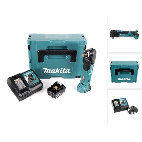 Makita DTM 51 RT1J 18V Li-Ion Akku Multifunktionswerkzeug im Makpac + 1x BL 1850 B 5,0 Ah Li-Ion Akku + DC 18 RC Akku Schnellladegerät