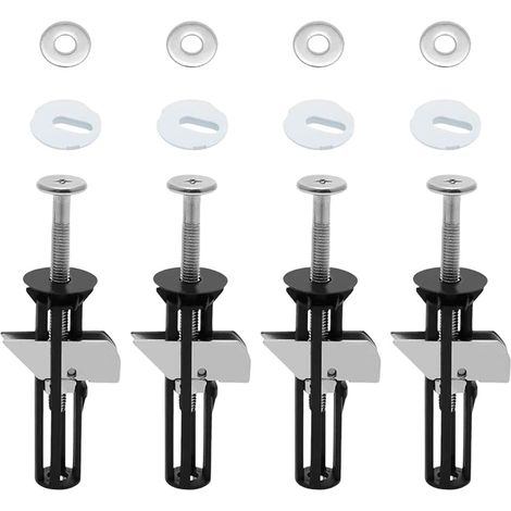 4 Jeux De Vis De Fixation De Couvercle De Toilette, Accessoires De Siège De Toilette, Boulons De Verrouillage De Siège De Toilette Robustes, Installation Facile (1/5)