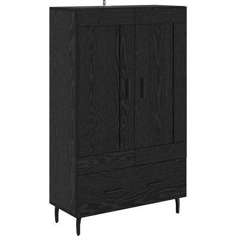 Maison Exclusive - Credenza Rovere Nero 69,5 x 31 x 115 cm Legno multistrato