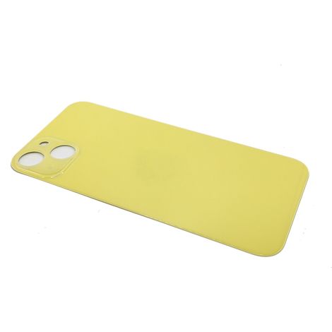 Tapa trasera para Apple iPhone 14 Plus A2886 A2632 A2885 con agujero grande, color amarillo. (1/2)