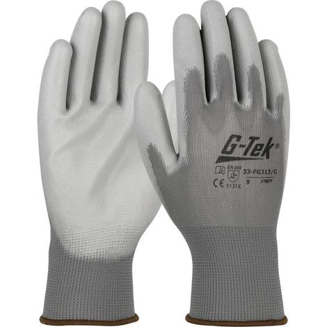 Gant de manutention fine gris T09 tricoté paume enduite PIP