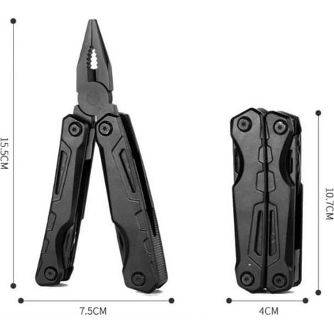 Couteau Multifonction - 14 En 1 - Pliable - Alliage D'aluminium Et Acier 2Cr13 - Pour Randonnée Camping Survie - 1 Pièce (1/4)