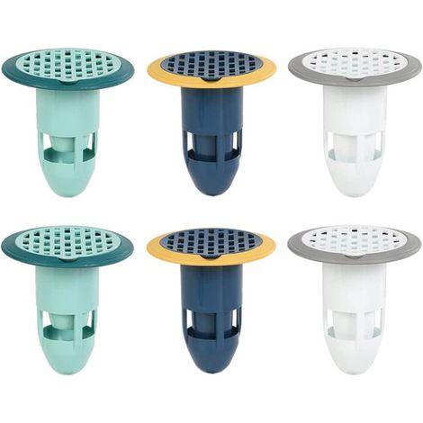 E-Ambar - Juego de 6 desagües universales de silicona para baño, cocina y aseo. (1/5)