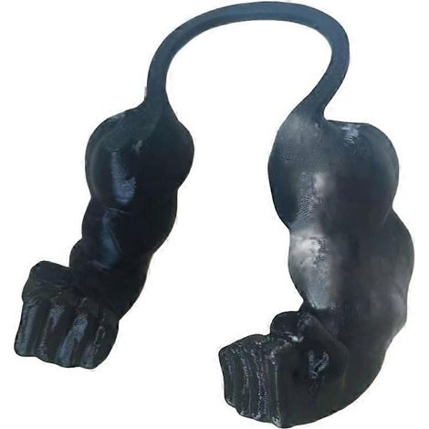 Cat Muscle Arm Pendant Pet Cat Fist Neck Fist Set Show Cat Doll Arm Strong Neck Hanging Toy Black (1/5)